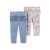 Kit 2 Calças Azul Bolinhas E Floral Menina Carter's