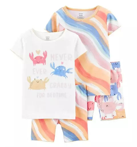 Pijama 4pç Manga Curta Caranguejo Carter's - comprar online