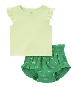 Conjunto 3pç Verde Borboletas Bebê Menina Carter's na internet