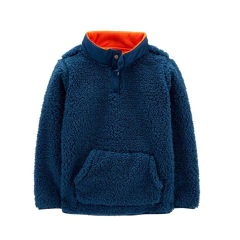 Blusa Sherpa Azul Menino Carter's
