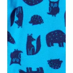 Macacão Fleece Azul Animais Carter's - comprar online