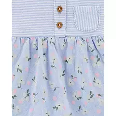 Romper Vestido Azul Floral Carter's - comprar online