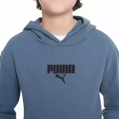 Blusa Moletom Com Capuz Azul Menino Puma - Viannas Importados