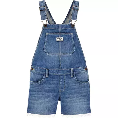 Jardineira Jeans Detatlhe Laise Menina Oshkosh Carter's