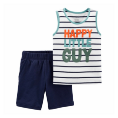 Conjunto 2pç Camiseta Regata Listrada Carter's