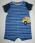 Romper Azul Listrado Caminhão Carter's - comprar online