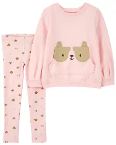 Conjunto 2pç Rosa Cachorrinhos Bebê Menina Carter's on internet