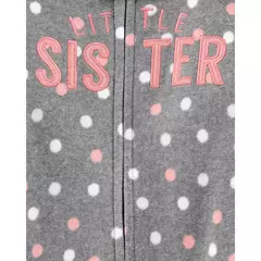 Macacão Fleece Cinza Little Sister Menina Carter's - comprar online