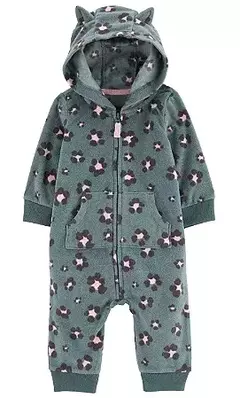 Macacão Fleece Animal Print com Capuz Carter's - Viannas Importados