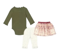Conjunto 3pç Unicórnio Saia Tutu Wonder Nation - loja online
