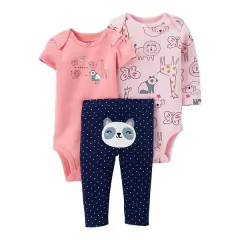 Conjunto 3pç Panda Menina Carter's