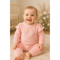 Conjunto 2pç Rosa Veludinho Velboa Menina Carter's - comprar online