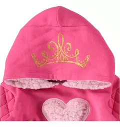 Conjunto 3pç Moletom Com Capuz Princesas Disney