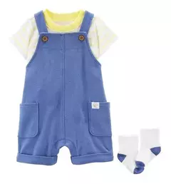 Jardineira 2pç Azul Menino Carter's na internet