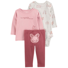 Conjunto 3pç Coelhinha Menina Carter's