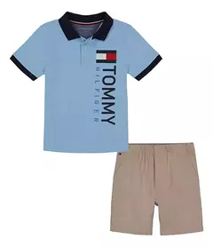 Conjunto 2pç Camisa Polo Azul Tommy Hilfiger - Viannas Importados