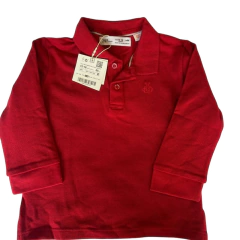Camisa Polo Infantil Vermelho Zara