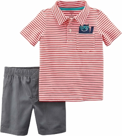 Conjunto 2pç Camisa Polo Listrada Carter's na internet