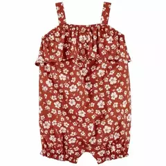 Romper Marrom Floral Menina Carter's na internet