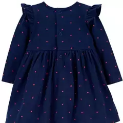 Vestido Azul Manga Longa Corações Carter's - buy online