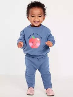 Conjunto 2pç Moletom Azul Maça Old Navy - comprar online