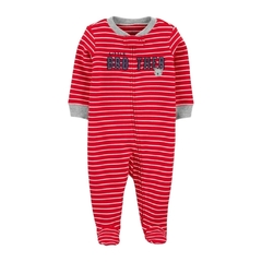 Macacão Algodão Vermelho Listrado Little Brother Carter's