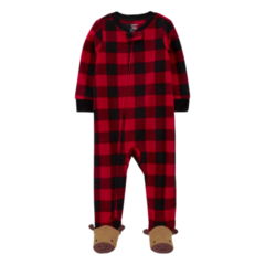 Macacçao Fleece Vermelho Xadrez Carter's