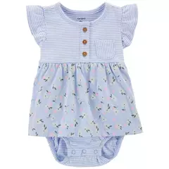 Romper Vestido Azul Floral Carter's - Viannas Importados