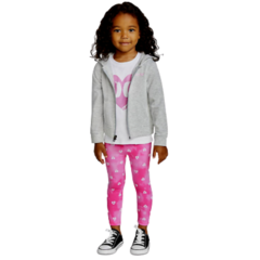 Conjunto 3pç Moletom Com Capuz Menina Champion
