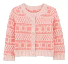 Suéter Cardigan Rosa Bebê Menina Carter's - Viannas Importados