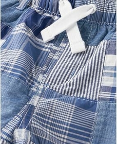 Bermuda Azul Xadrez Menino Gymboree - Viannas Importados