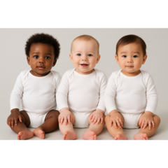 Kit Body 3pç Branco Manga Longa Just One You By Carter's