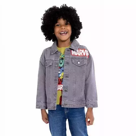 Jaqueta Jeans 2pç Personagens Marvel