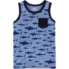 Camiseta Regata Azul Tubarões Carter's - comprar online