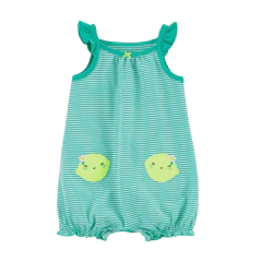 Romper Regata Verde Listrado Bebê Menina Carter's - comprar online