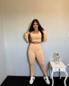 Conjunto Calça com Cropped Manga Longa Bless - Girafit