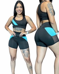 Conjunto Short Tule Contrast