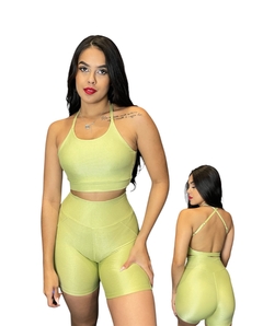 Conjunto Short Canelado Chrome - loja online