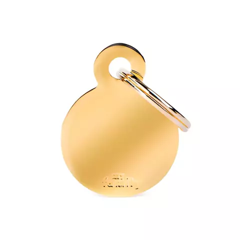 Small Round Golden Brass Basic Gold Mfb12 My Family