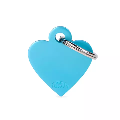 Small Heart Aluminum Light Blue Basic Mfb70 My Family