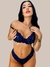 Conjunto Lingerie Sexy Renda Sem Bojo Com Aro Calcinha Fio Duplo Luna .