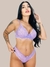Conjunto Lingerie Sexy Renda Sem Bojo Com Aro Calcinha Fio Duplo Luna .