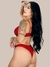 Imagem do Conjunto Lingerie Sexy Renda Sem Bojo Com Aro Calcinha Fio Duplo Luna .