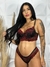 Conjunto Lingerie Renda Luxo Bicolor com Bojo Calcinha e Soutien Antonella na internet