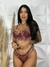 Conjunto Lingerie Renda Luxo Bicolor com Bojo Calcinha e Soutien Antonella - DL Moda Íntima 
