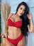 Conjunto Lingerie Sexy Sutiã com Bojo e Calcinha Fio Dental Em Renda Valentina .