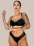 Conjunto Lingerie Sexy Sutiã com Bojo e Calcinha Fio Dental Em Renda Valentina .