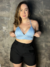 Cropped Com Faixa de Brilho