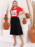 Saia Midi Sereia Moda Evangélica Linho