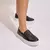 Tênis Slip On Santa Lolla Couro Preto Flatform - Original na internet